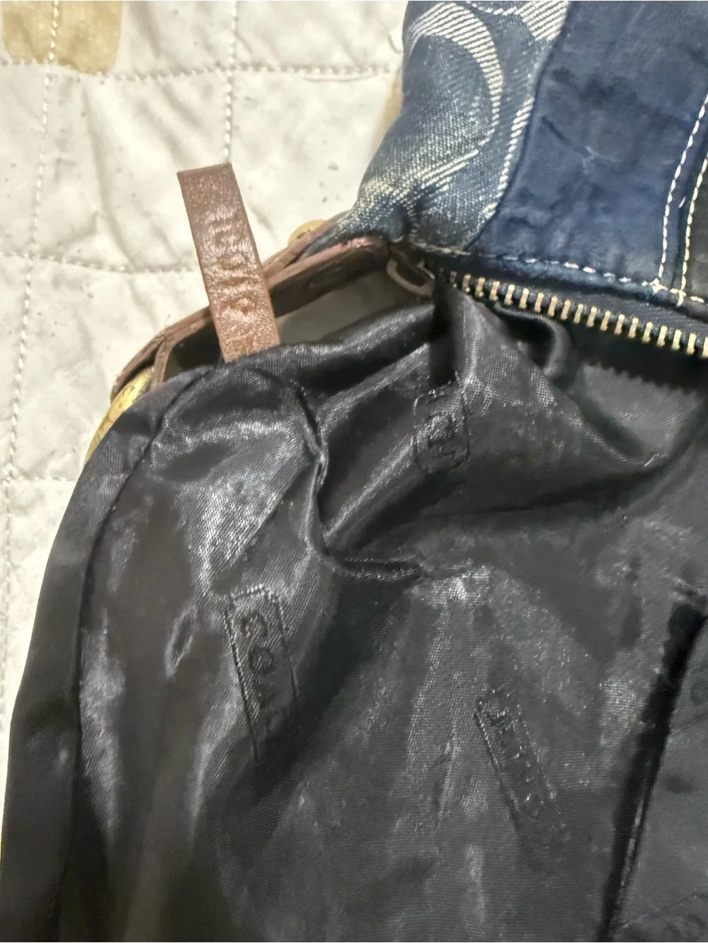 Coach Black Jeans with Navy Accent